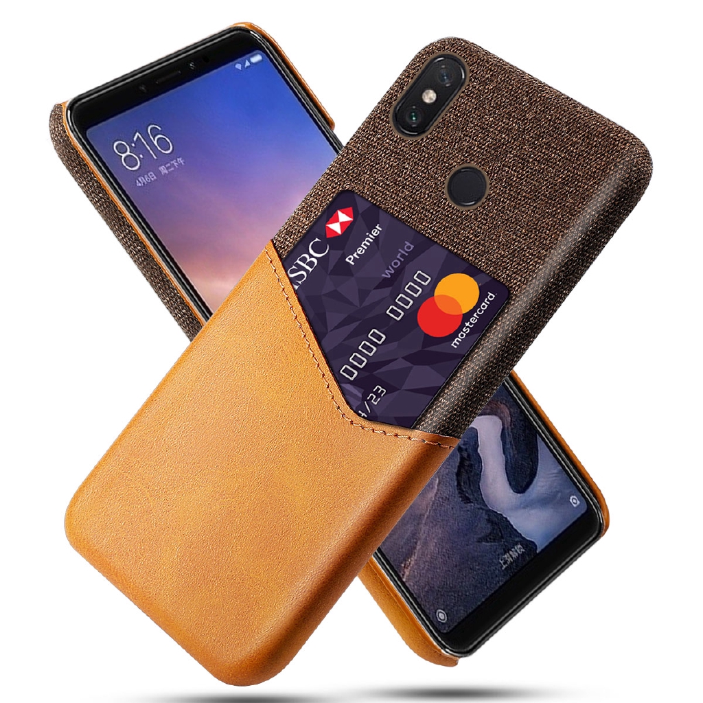 Xiaomi Mi Max 3 Mix 3 2S Case Luxury Leather Fabric Card Slot Shockproof Business Wallet Cover