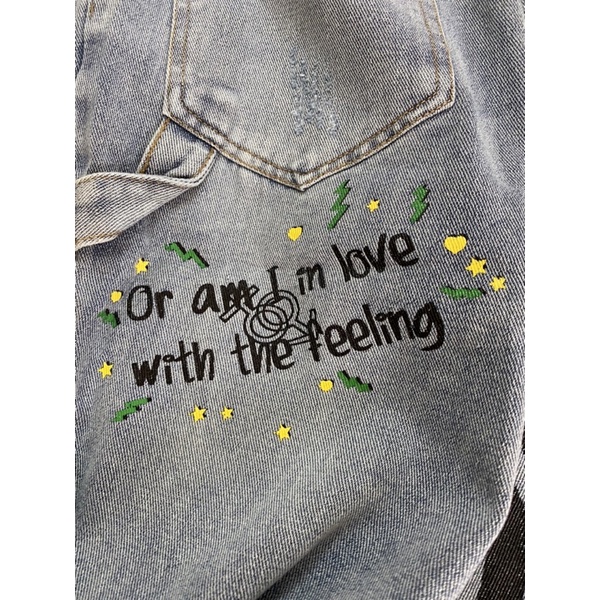 Quần jean unisex nam nữ đầu lâu lửa form rộng phong cách hiphop