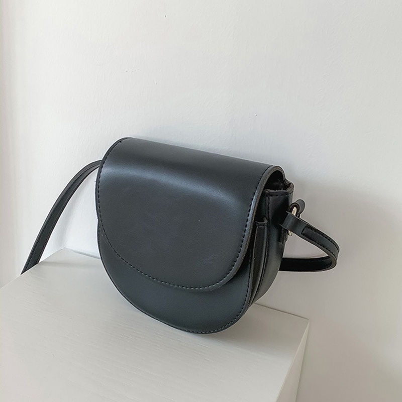 Ielgy Túi Đeo Chéo Màu Trơn Đơn Giản Phong Cách Retro Hàn Quốc Cho Nữ