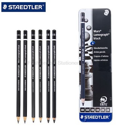 Bút Chì Phác Thảo Staedtler Mars Lumograph Hộp Thiếc (Theo Set)