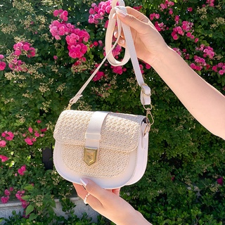 Túi đeo vai/đeo chéo bằng cói thời trang mùa xuân và hè mới 2022 dễ phối đồ dành cho nữ