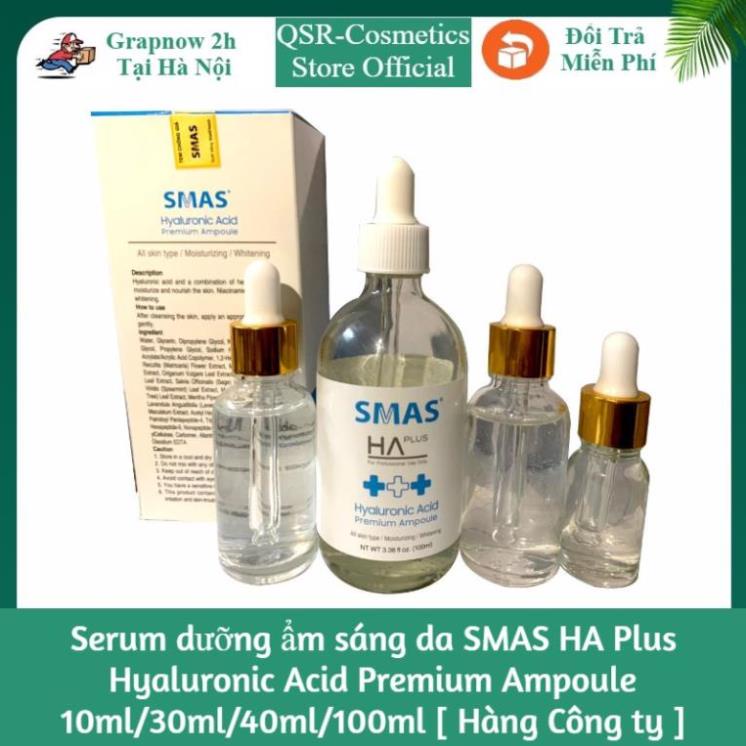 Serum dưỡng ẩm sáng da SMAS HA Plus Hyaluronic Acid Premium Ampoule 100ml [ Hàng Công ty ]