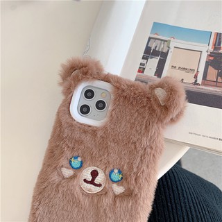 Ốp Lưng Điện Thoại Đính Gấu Bông Cho Iphone