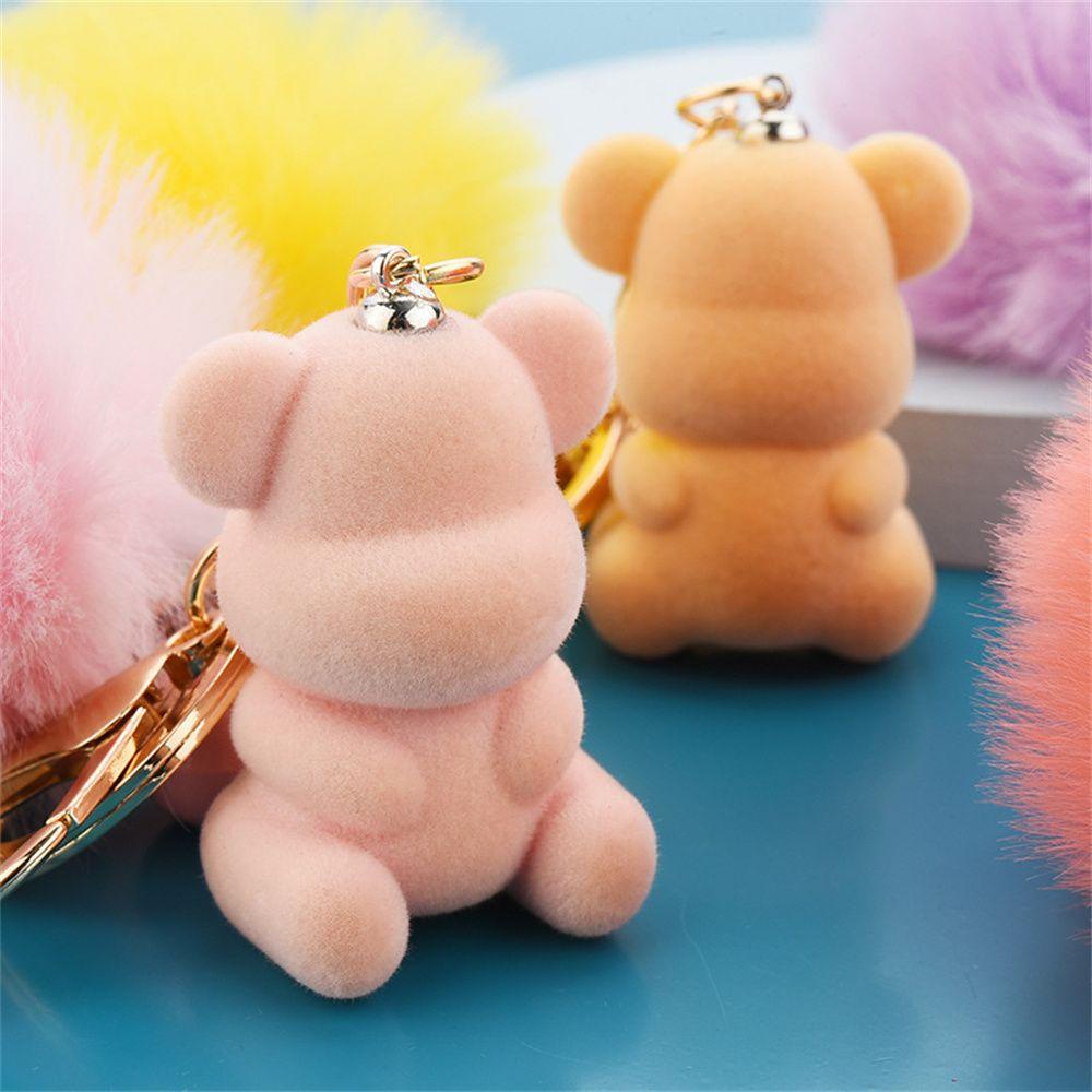 LANFY Móc Chìa Khóa Trang Trí Nội Thất Hình Gấu Bông Xinh Xắn