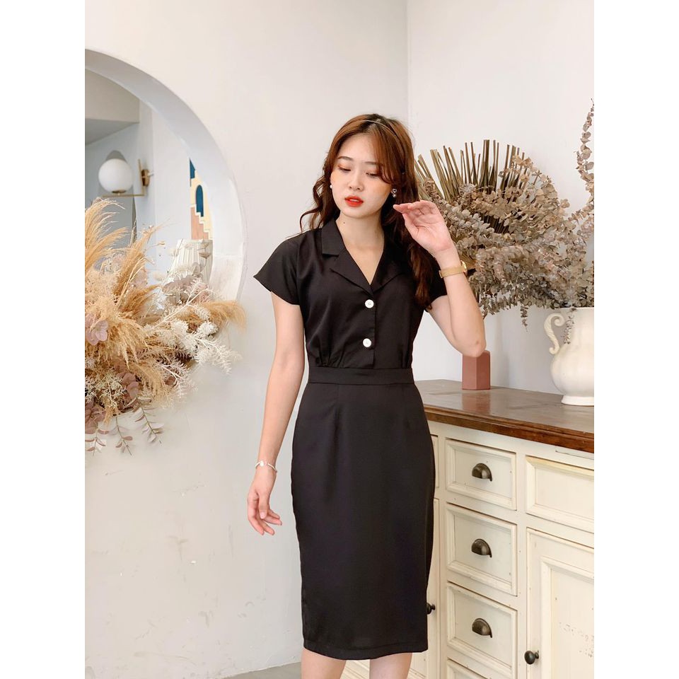 VÁY THIẾT KẾ CỔ VEST DÁNG ÔM ĐẸP, LỊCH SỰ | BigBuy360 - bigbuy360.vn
