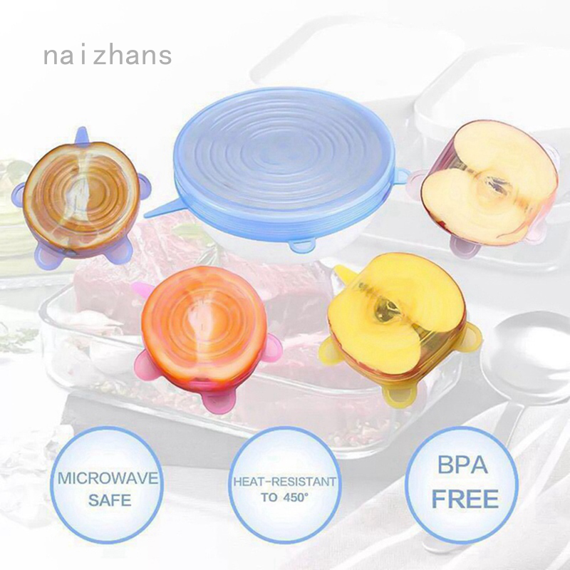 Set 6 Nắp Đậy Bảo Quản Thực Phẩm