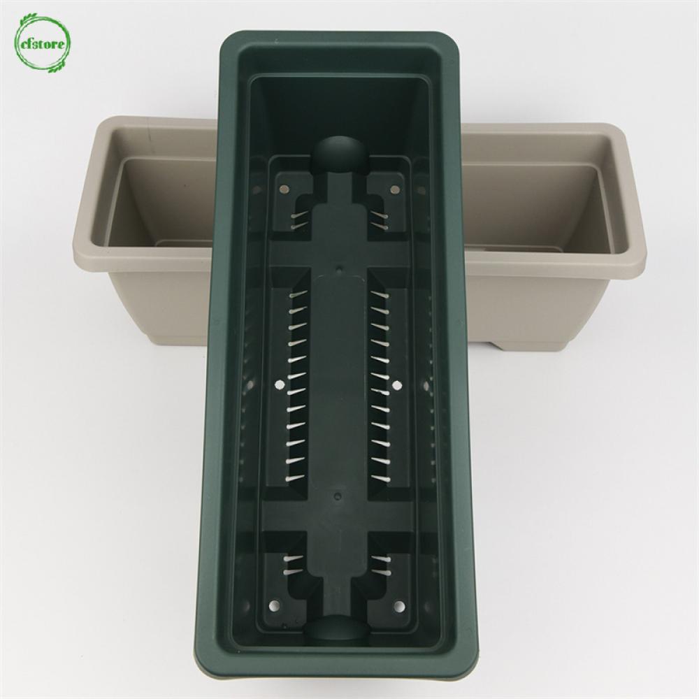 Chậu Trồng Cây Hình Chữ Nhật Có Rãnh Thoát Nước
