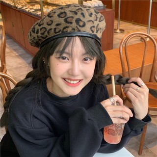 [238] Mũ nồi Beret da báo (sẵn 4 màu)
