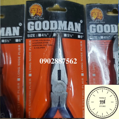 kìm goodman cán xanh japan đủ size (kìm điện, kìm cắt, kìm nhọn)