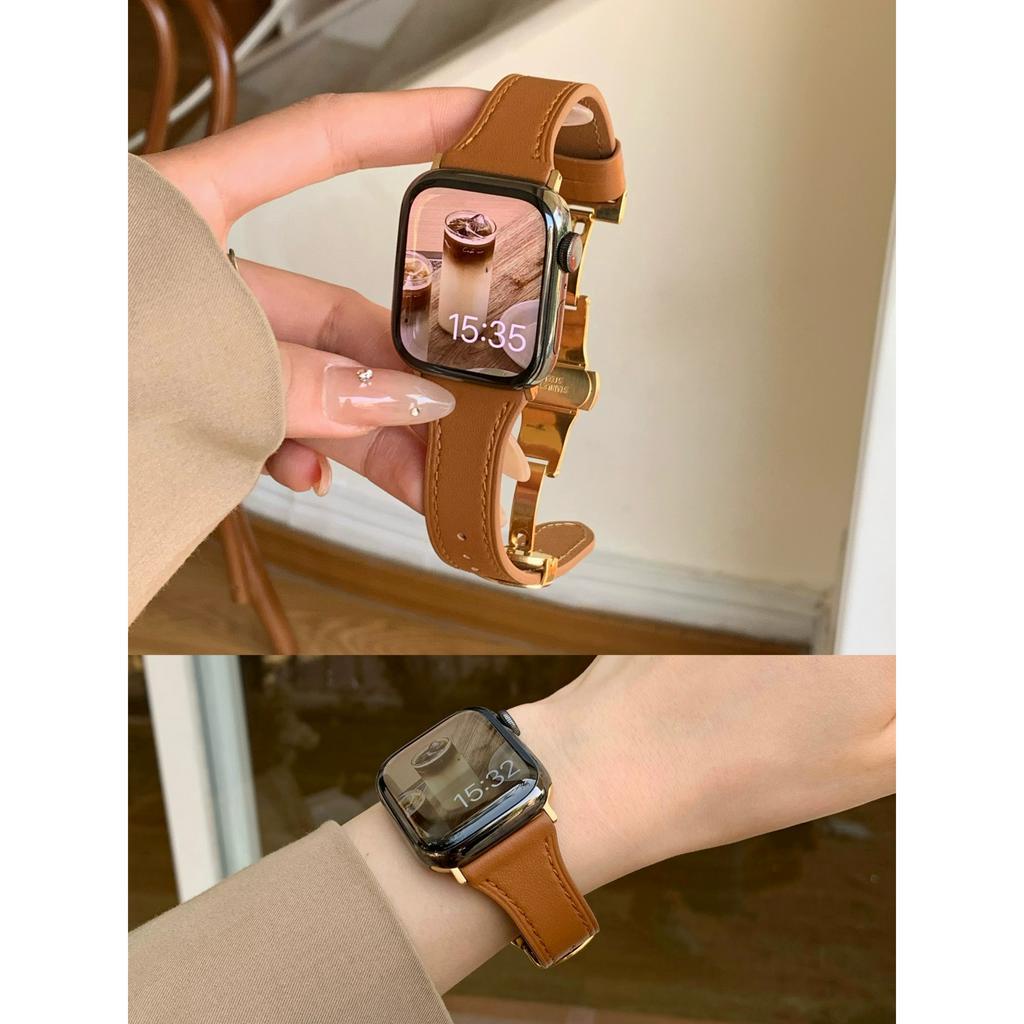 Dây Đeo Bằng Da Dành Cho iWatch 45mm 41mm 44mm 42mm 49mm iWatch 8 7 6 SE 5