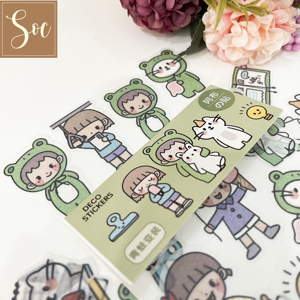 Gói Deco Stickers Tóc ngắn 40 miếng/set