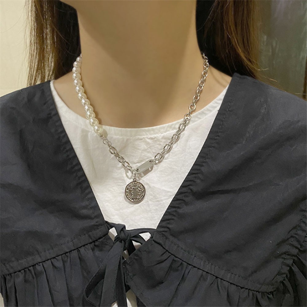 vòng cổ Choker Mặt Ngọc Trai Thời Trang Cho Nữ
