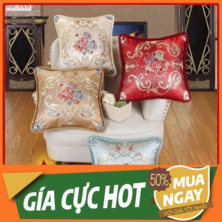vỏ gối thêu hoa phong cách Châu Âu số 2 [Giá Cực Hot]