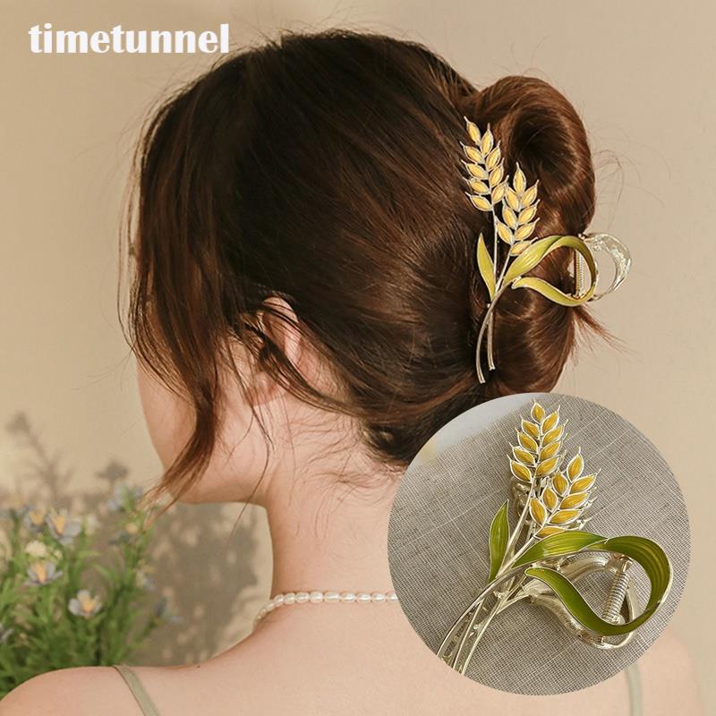 Kẹp Tóc Kim Loại Hình Chiếc Lá Thời Trang Cho Nữ