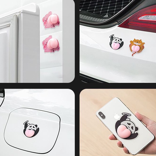 Miếng Dán Bảo Vệ Kính Chiếu Hậu Xe Hơi Chống Trầy Xước Họa Tiết Hoạt Hình Dễ Thương