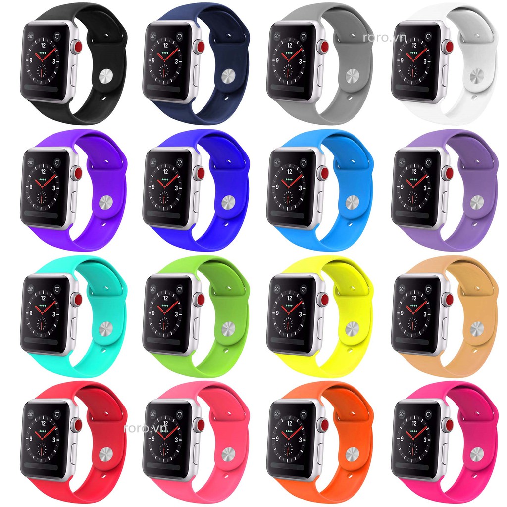 Dây đeo silicone mềm cho đồng hồ thông minh Apple Watch 38/40mm 42/44mm - iWatch Series SE 6/5/4/3/2/1