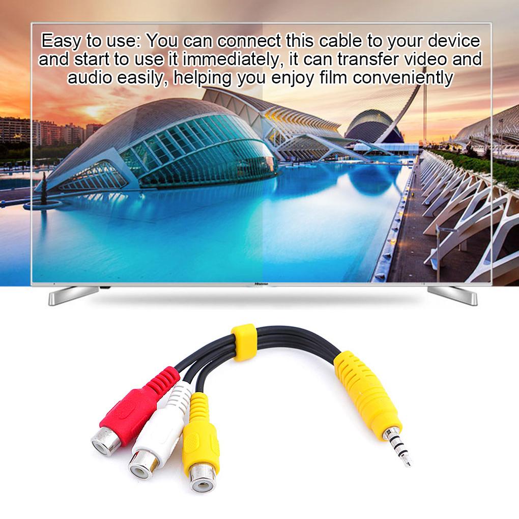 Cáp Chia Cổng 3 5mm Thành 3 RCA Cho TV / Máy Chiếu