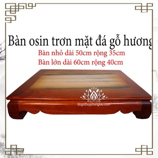 Bàn osin mặt gỗ hương phòng khách cực đẹp cao 12cm cỡ to