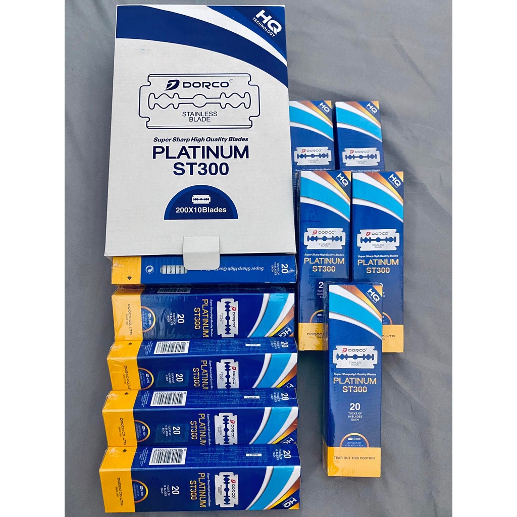 Lưỡi Lam Dorco ST300 Hộp 100 200 Dao Lam Xanh Hàn Quốc