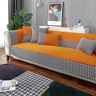 bọc sofa nỉ mềm kẻ 706 size 70*70cm