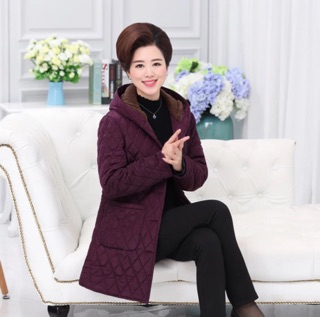 Áo phao lót lông ấm cho các mẹ