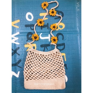 Túi hoa cúc daisy móc tay handmade đeo chéo nữ