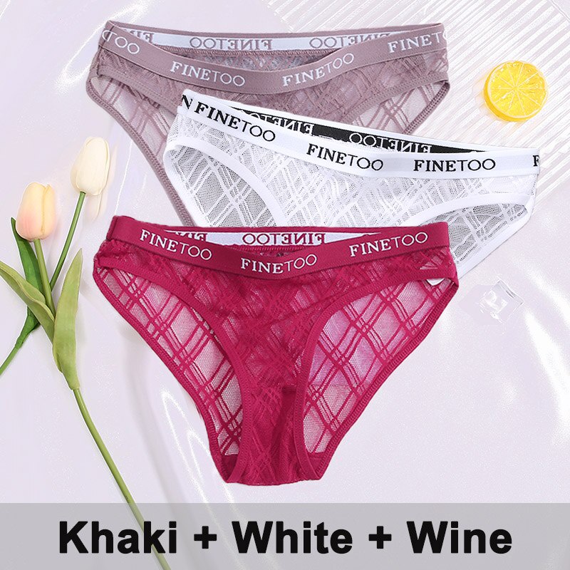 Set 3 quần lót CUTEBYTE lưới phối ren quyến rũ dành cho nữ