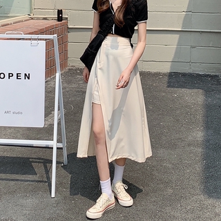 Chân Váy Dài Chữ A Lưng Cao Xẻ Tà Thời Trang 42608