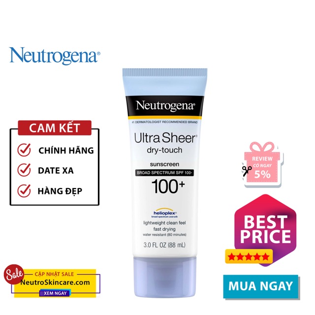 Kem chống nắng Neutrogena Ultra Sheer Dry Touch SPF 100