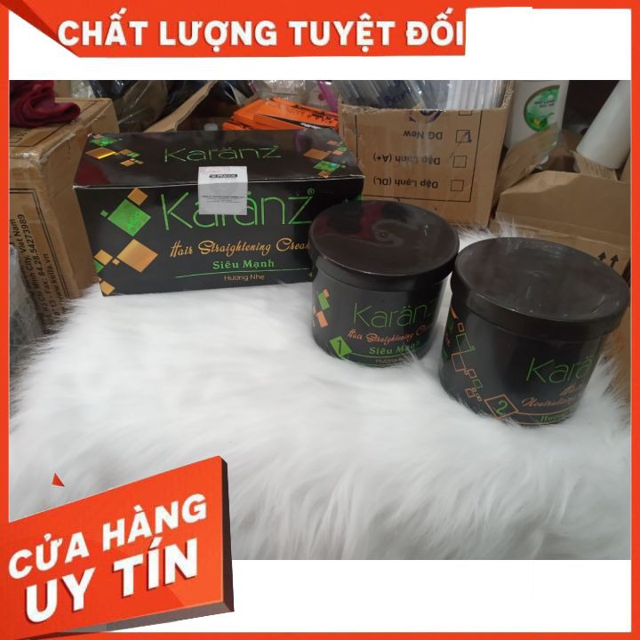 BỘ KEM DUỖI SIÊU MẠNH KARANZ 500ml*2 FREESHIP  tiện dụng ,tạo 1 mái tóc duỗi hoàn mỹ ,duy trì độ ẩm,giữ thẳng nếp tóc