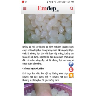 Hạt đác tưoi, dẻo hút chân không