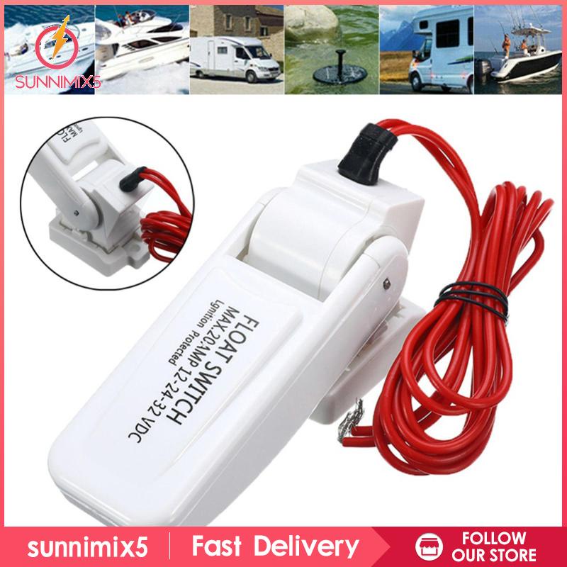 Automatic Electric Boat Bilge Pump Float Switch DC Level Controller Floating