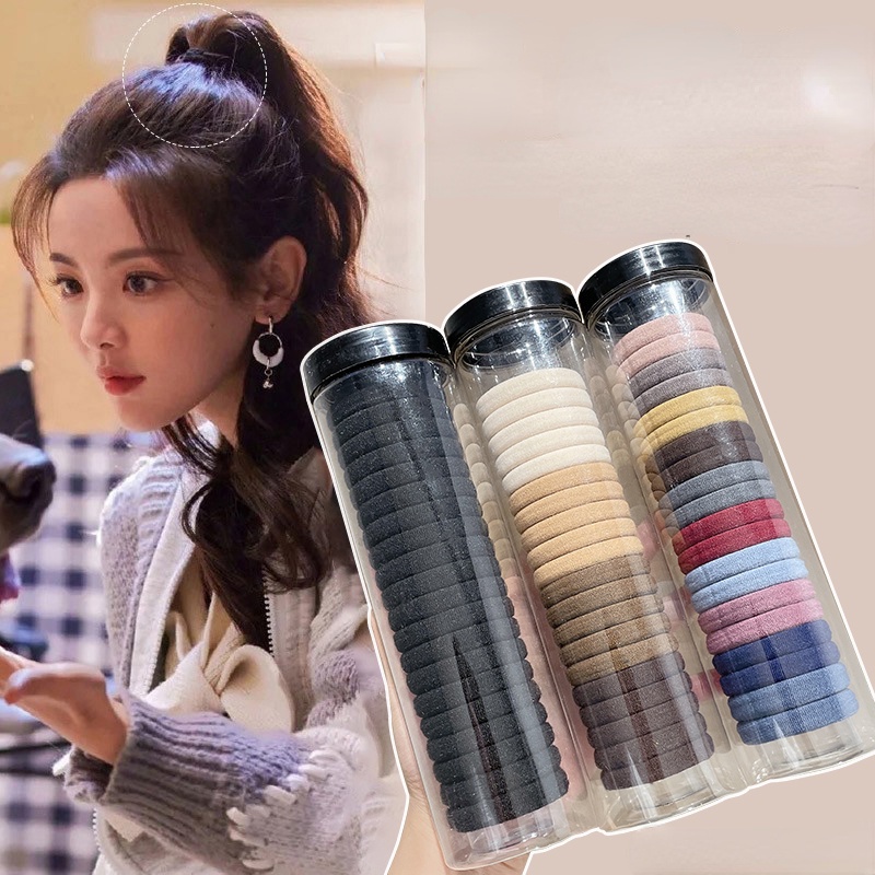 Dây Buộc Tóc Cao Su Co Giãn Trong Suốt Phong Cách Hàn Quốc