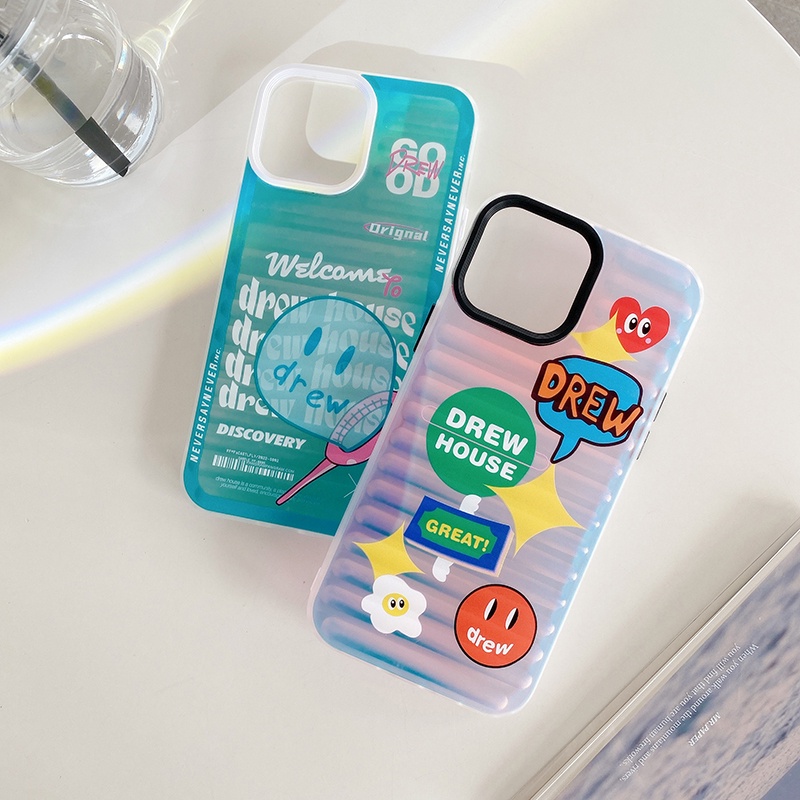 Ốp Điện Thoại In Hình Mặt Cười Màu Gradient Sang Trọng Cho iphone 13 Pro Max i13 13pro 11ProMax i11 X XR Xs Max 12Pro 12 Pro Max