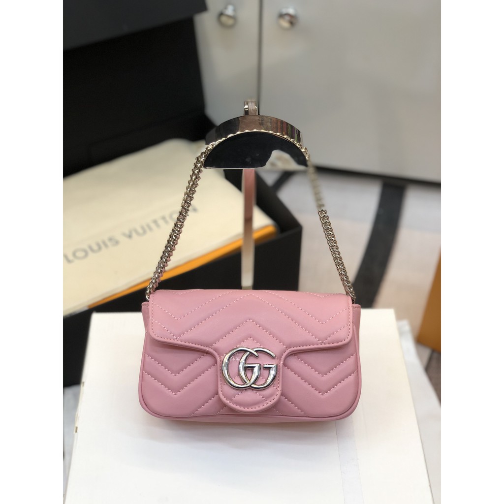 Túi Marmont Super Sale Màu Hồng Size 16cm