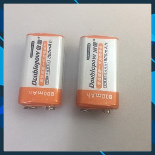 [RẺ VÔ ĐỊCH] pin sạc 9v vuông 800mAh doublepow ( HỘP 2 VIÊN ) sử dụng lâu dài