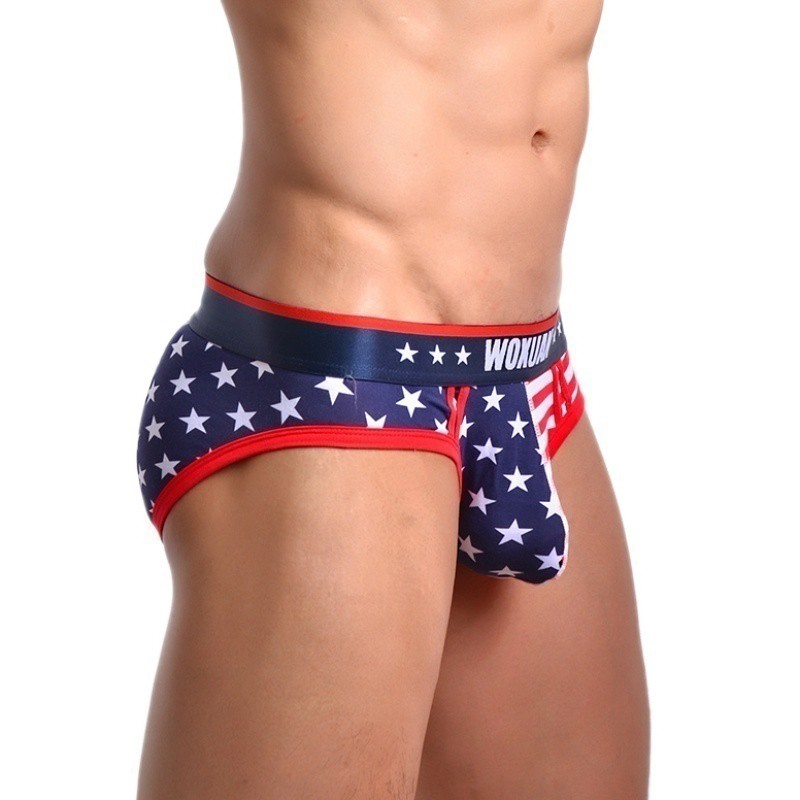 Men's Stars Stripes Breathable Soft comfortable High Stretch Panties Cut Sexy Brief | BigBuy360 - bigbuy360.vn