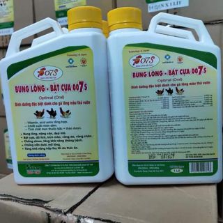 Bung Lông Bật Cựa 007s Dạng Can 1 Lít Bung lông, nặng cân, đẹp mã cho gà