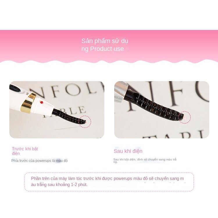 Dụng cụ uốn mi bằng điện eyecurl kẹp lông mi mini sưởi ấm uốn cong lâu dài cầm tay Eyecurl | BigBuy360 - bigbuy360.vn