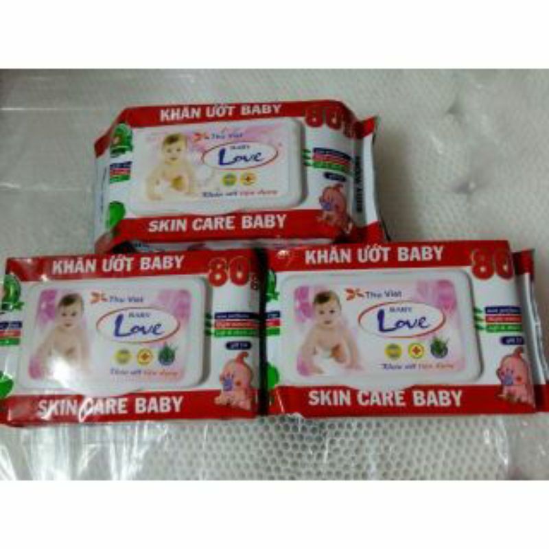 Khăn ướt love - Bịch 80 gr