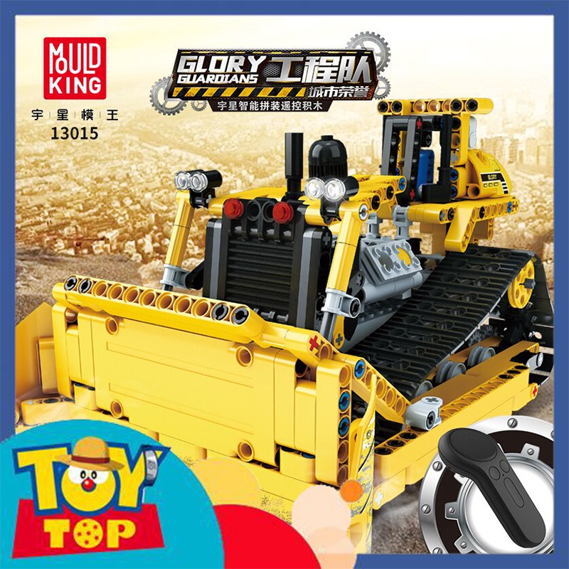Đồ chơi lắp ráp công trường ghép Technic xe ủi đất công trình có điều khiển từ xa xếp hình Mould King 13015