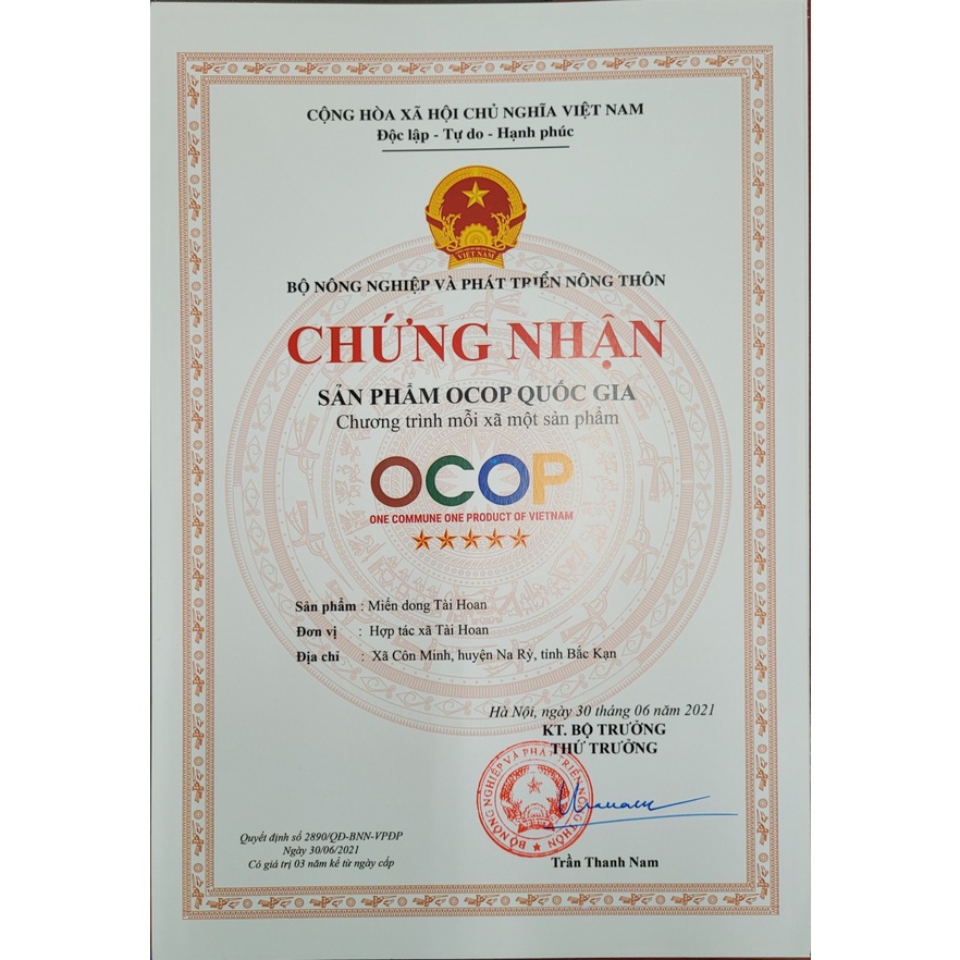 Miến dong cao cấp Tài Hoan - Đặc sản Na Rì, Bắc Cạn - Túi 500gr - Sản phẩm OCOP 5sao - Siêu thị nông sản D2 Mart