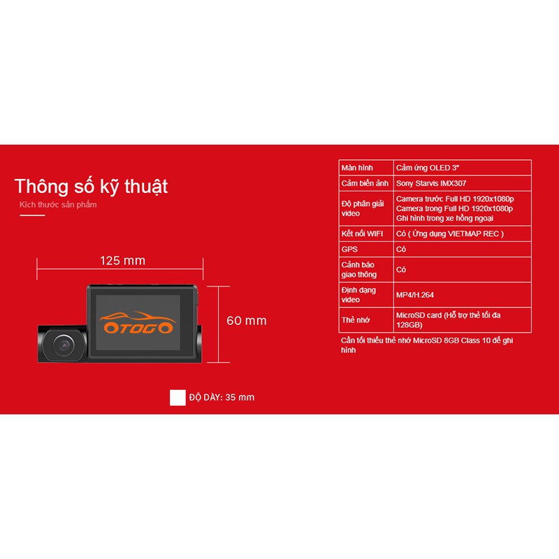 Camera Hành Trình VietMap R1 Chính Hãng , Ghi Hình Trước Và Trong Xe Cao Cấp , VIỆT MAP R1