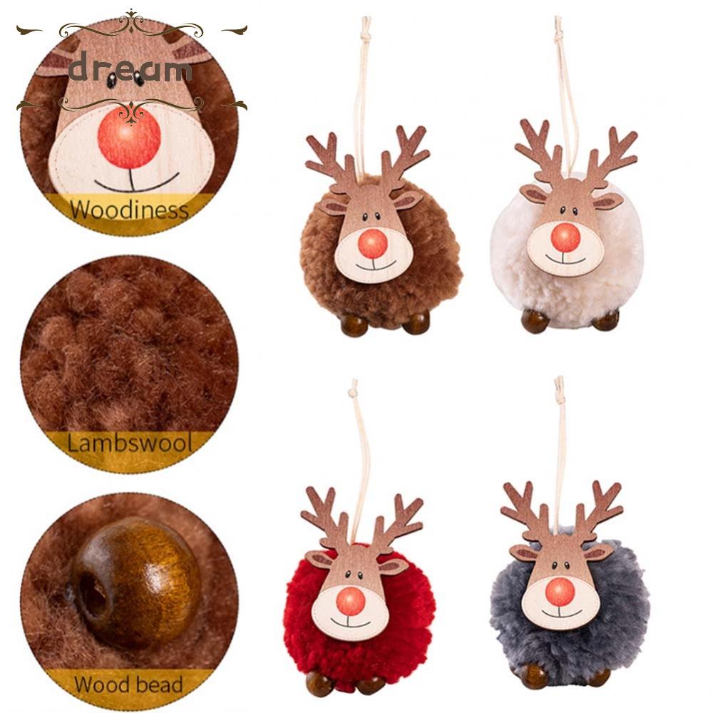 【DREAMLIFE】Christmas Doll White 1x Brown Christmas Is Coming Gray Red Families Pendant