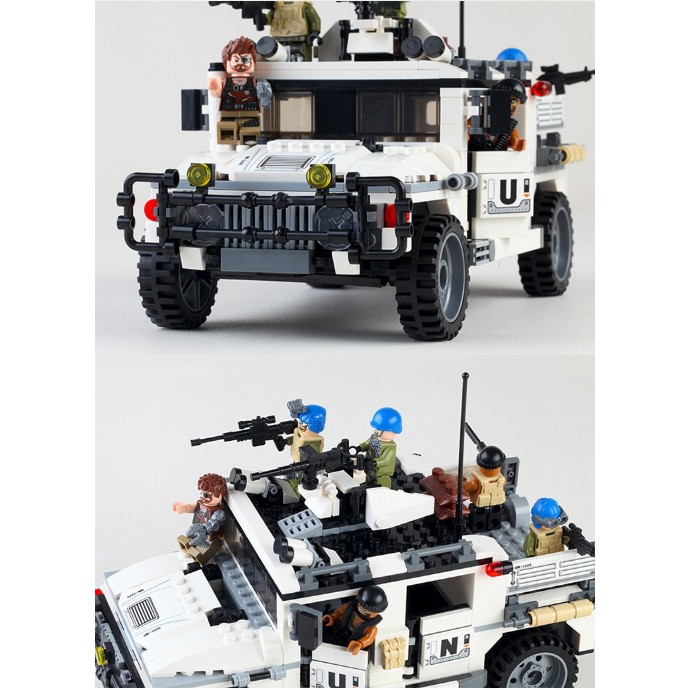 Đồ chơi lắp ráp xe Jeep phe cướp - Enlighten 3205 Jeep Car gồm 425 mảnh ghép - Đồ chơi trí tuệ