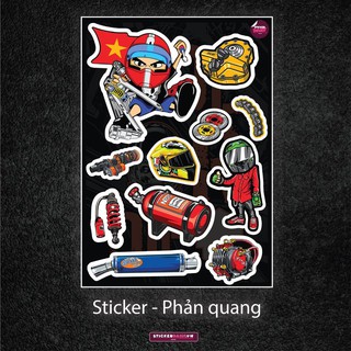Sticker tem dán Phản Quang _ Biker