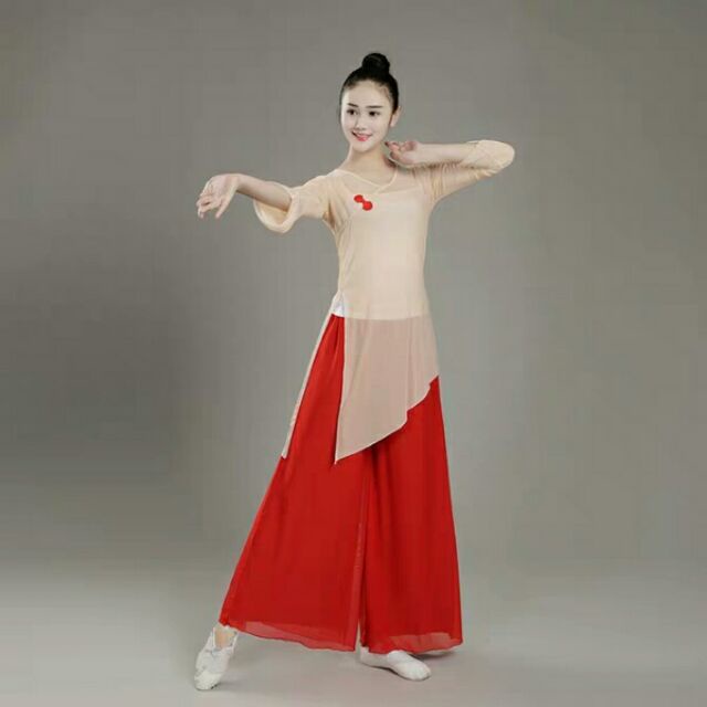 Quần chiffon ống rộng tập nhảy, múa cổ điển, tập yoga ống rộng 2 lớp cho người lớn