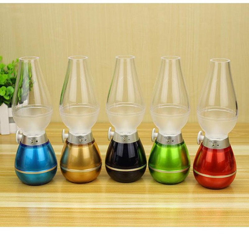 Đèn Trang Trí Bàn Thờ Điện Tử Cảm Ứng RETRO DÙNG PIN SẠC CÓ LOA BLUETOOTH ĐỌC THẺ THỔI LÀ SÁNG