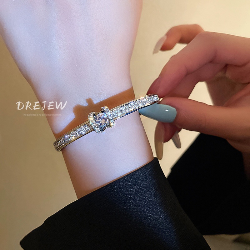 DREJEW Vòng đeo tay đính đá kim cương thời trang Hàn Quốc cho nữ