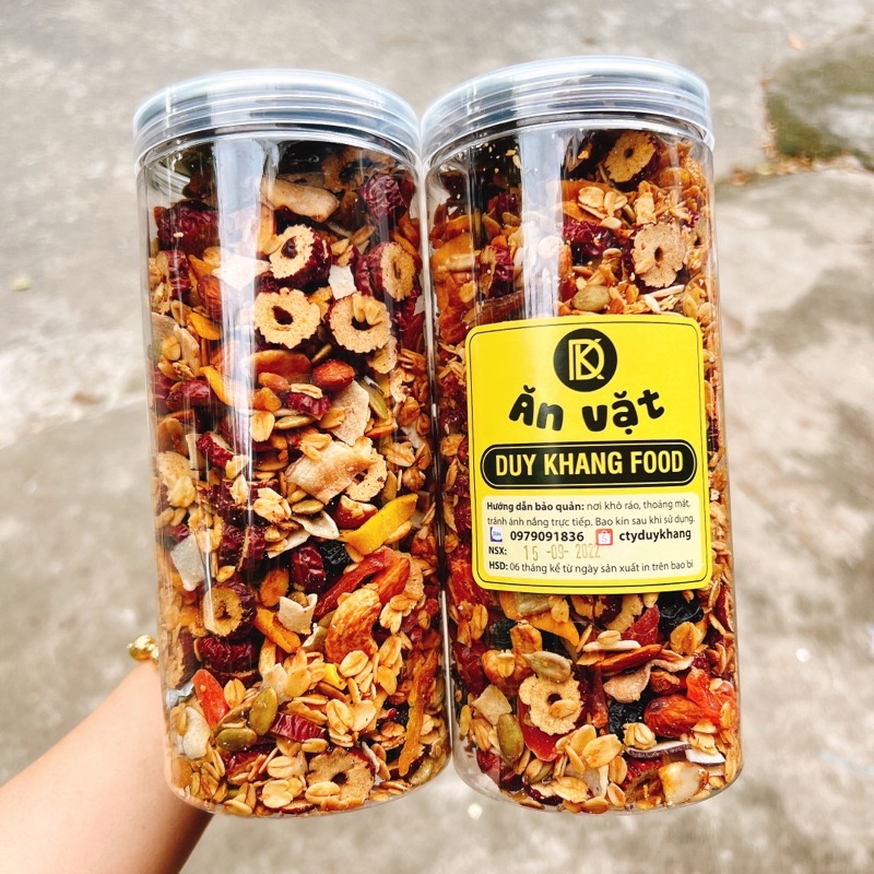 Ngũ Cốc Granola Vị Mật ong Cao Cấp lon pet 500gr